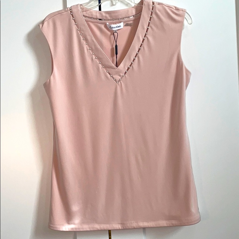 NWT Calvin Klein Blush Blouse